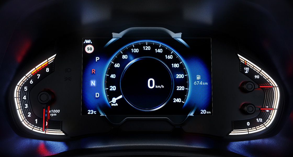 Three drive mode colours.